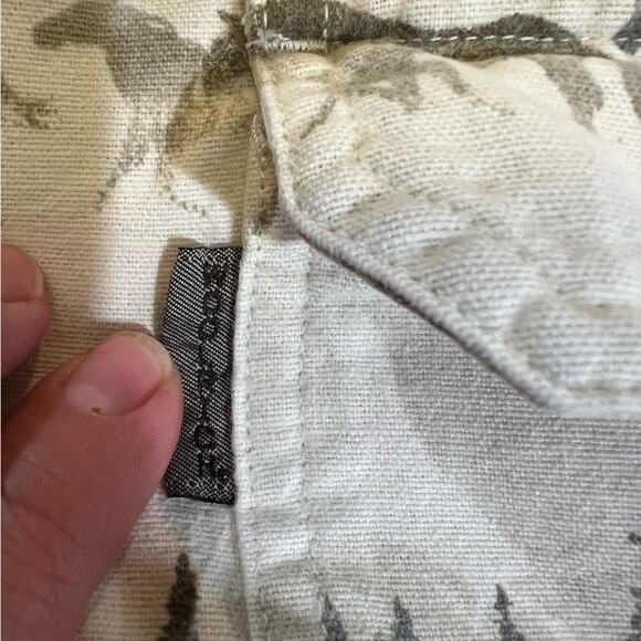 Woolrich Men’s Button Down Wild Horses Flannel size XL Off white and brown - Picture 12 of 14